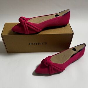 NWT Rothy's The Knott Point II Starfish Pink Women's Flats Size 9